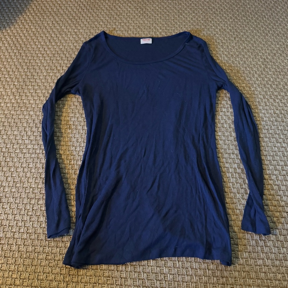 Navy Long Sleeve Top